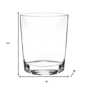 11" Clear Bud Lead Free Crystal Table Vase