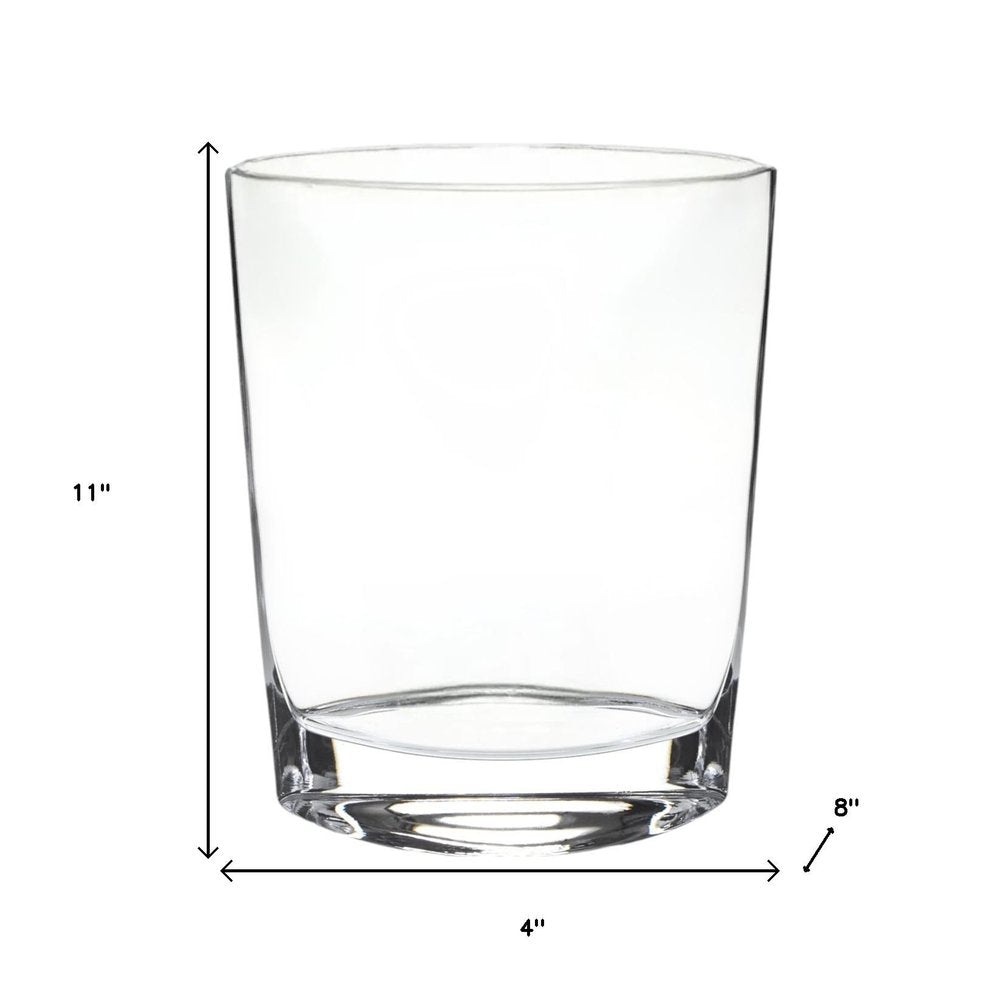 11" Clear Bud Lead Free Crystal Table Vase