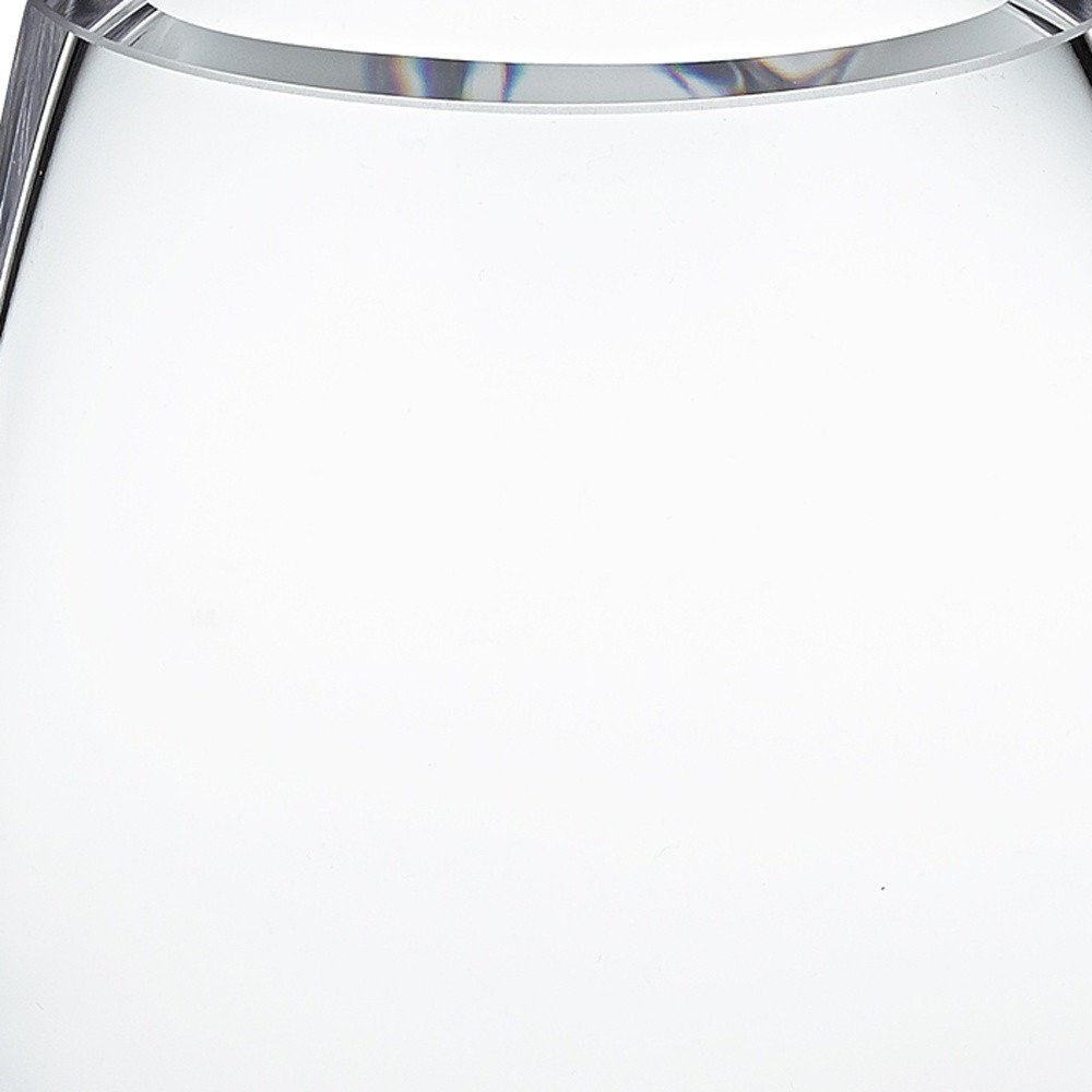 8" Clear Oval Crystal Glass Table Vase