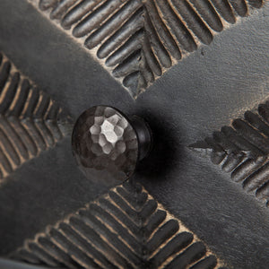 24" Brown Wood Coffee Table With Three Drawers