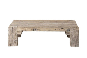 48" Natural Wood Distressed Coffee Table