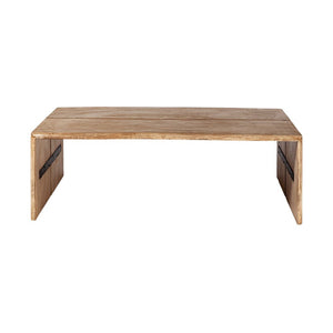 48" Brown Solid Wood Coffee Table