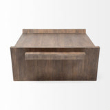 59" Brown Wood Coffee Table