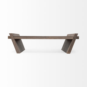 59" Brown Wood Coffee Table