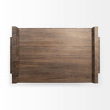 59" Brown Wood Coffee Table