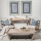 59" Brown Wood Coffee Table