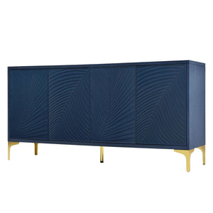 Modern 4 Door Sideboard With Creative Carved Surface And Adjustable Shelves by Couch.com