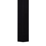 47" Gray And Black Rounded Metal Three Leg Base Dining Table