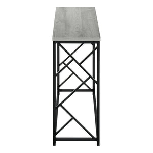 44" Gray and Black Frame Console Table