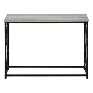 44" Gray and Black Frame Console Table
