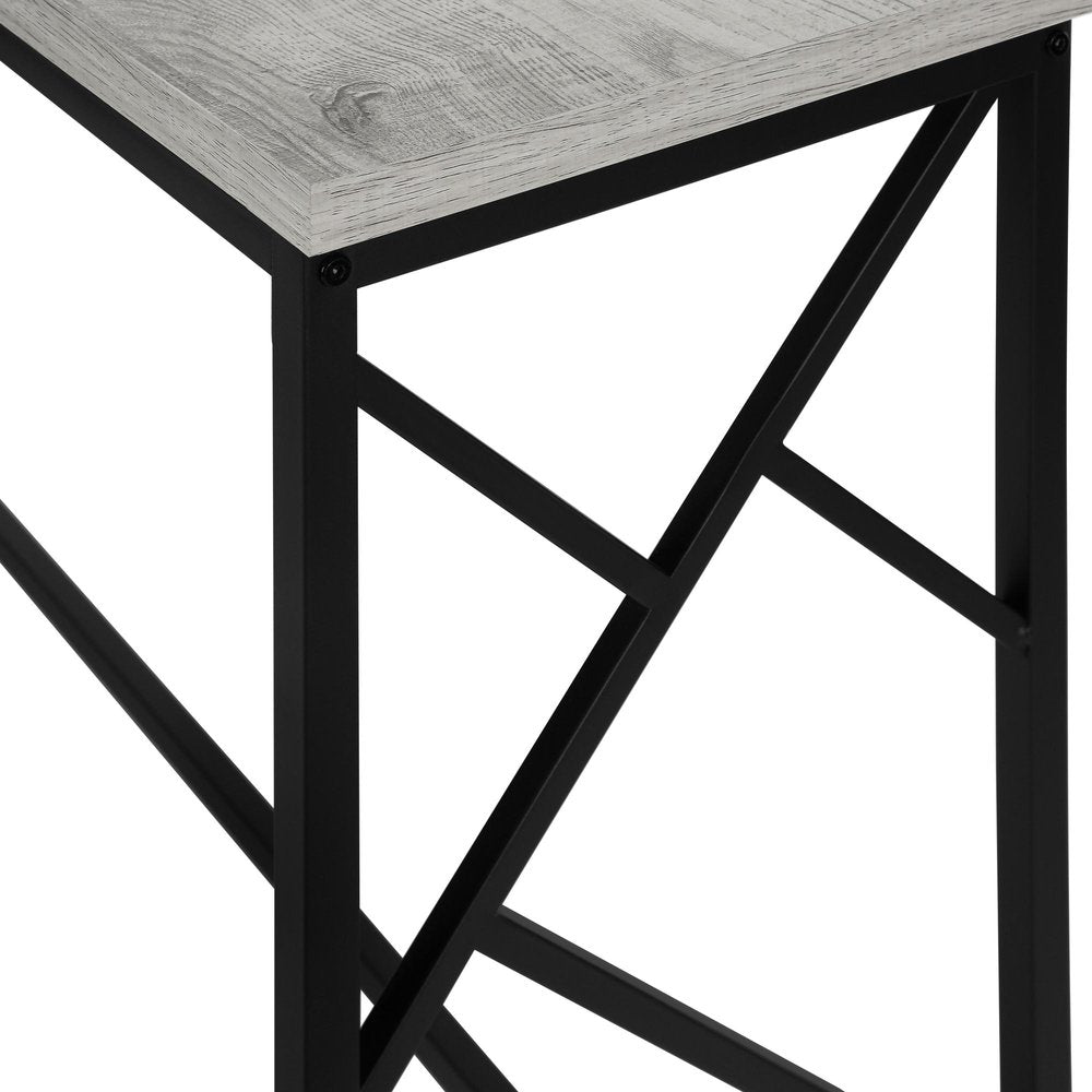 44" Gray and Black Frame Console Table