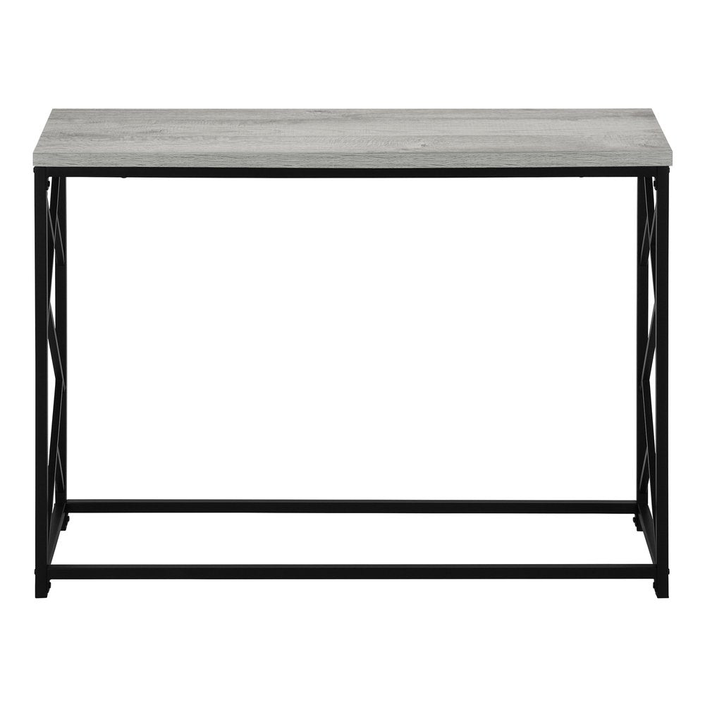 44" Gray and Black Frame Console Table