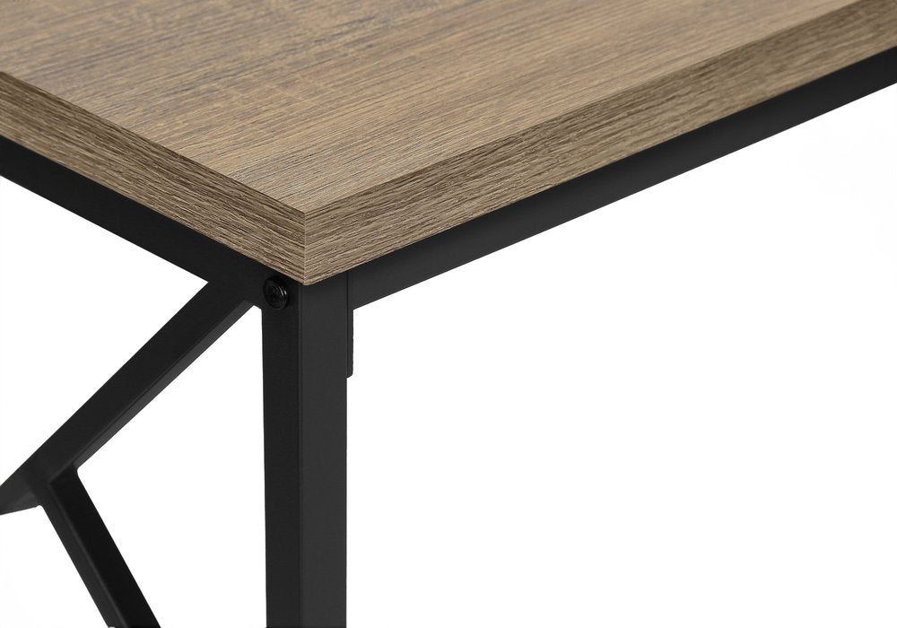 44" Taupe And Black Frame Console Table