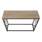 44" Taupe And Black Frame Console Table