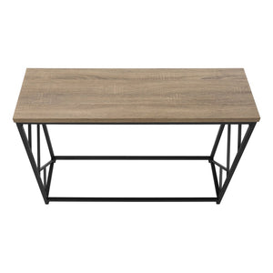 44" Taupe And Black Frame Console Table