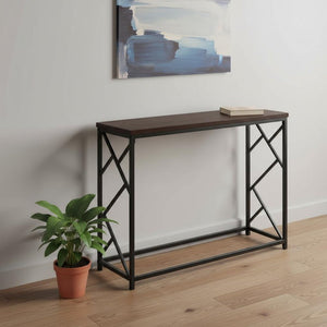 44" Brown And Black Frame Console Table