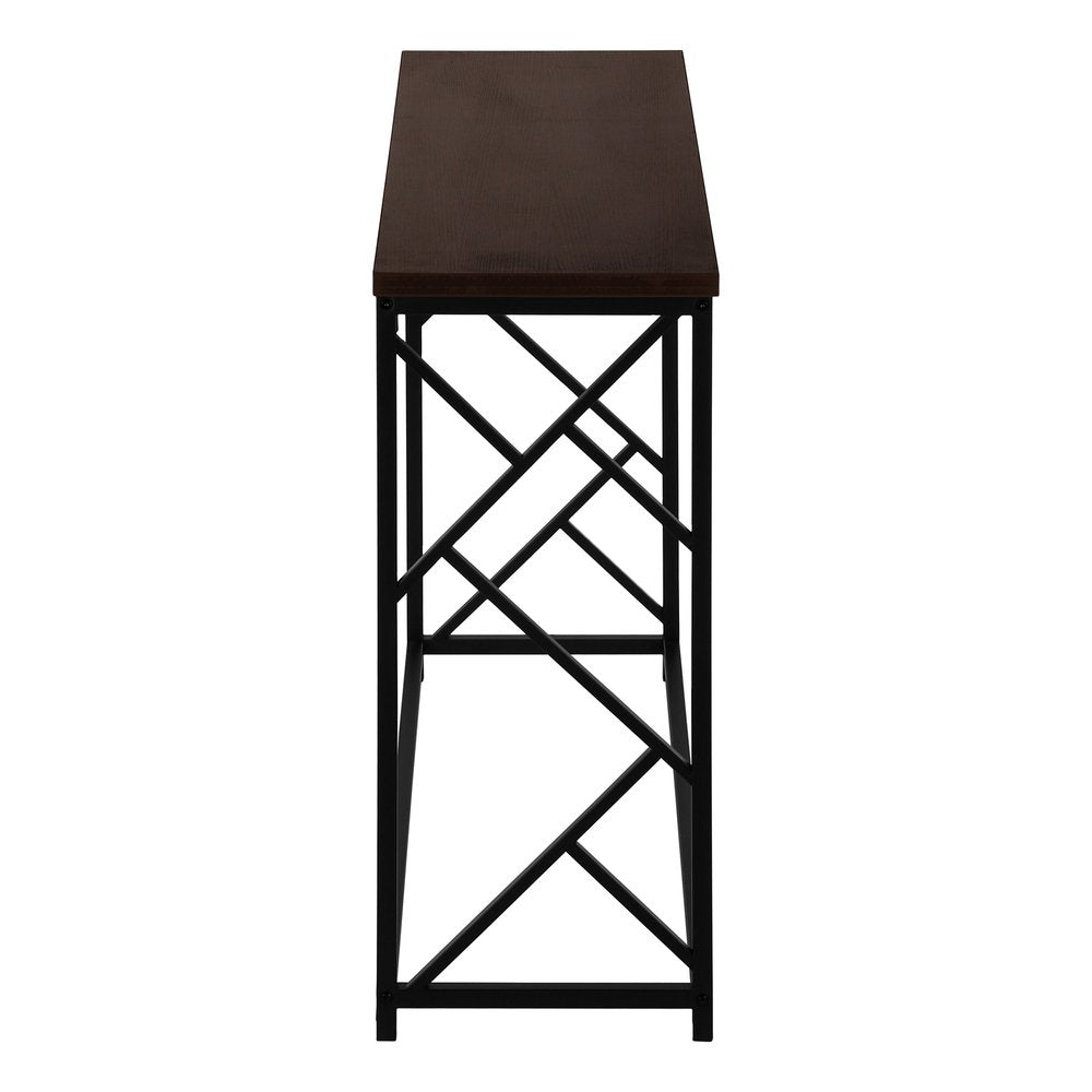 44" Brown And Black Frame Console Table