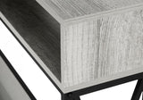 47" Gray and Black Frame Console Table With Shelves