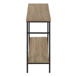 47" Gray and Black Frame Console Table With Shelves