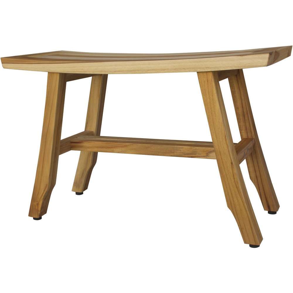 28" Natural Teak Rectangular Shower Bench