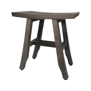18" Antiqued Gray Teak Rectangular Shower Bench