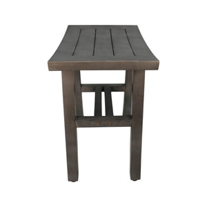 18" Antiqued Gray Teak Rectangular Shower Bench