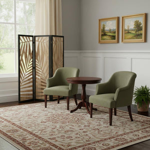 67" Brown Solid Wood Panel Screen Room Divider