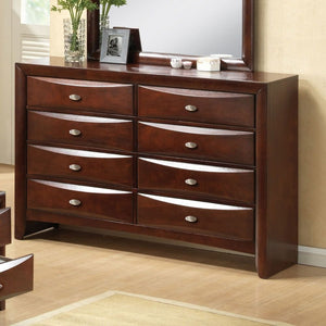 59" Espresso Solid Wood Eight Drawer Double Dresser
