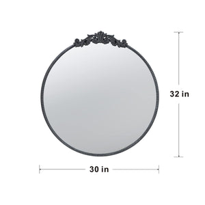 Classic Design Mirror With Baroque Inspired Frame For Bathroom, Entryway Console Lean Against Wall by Couch.com