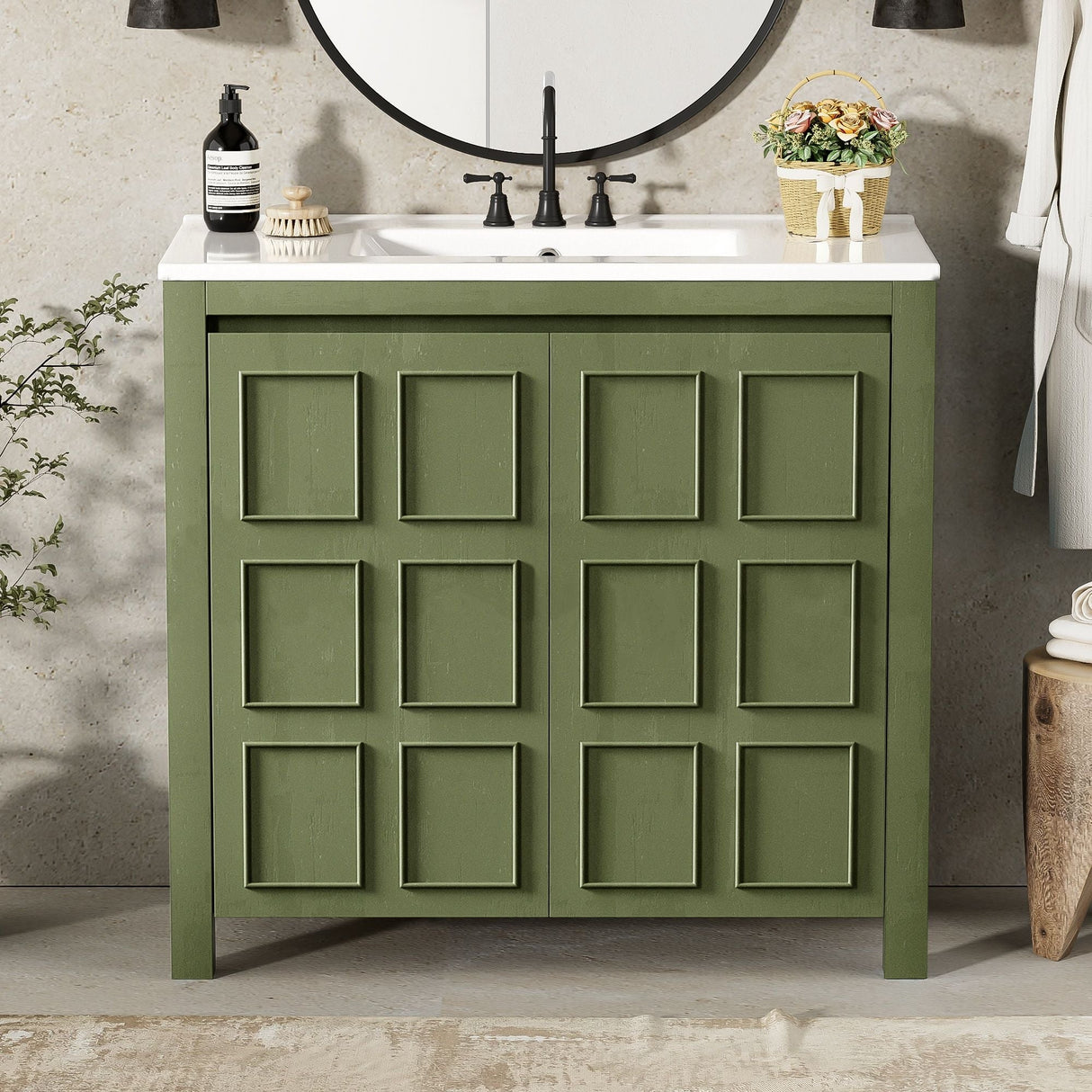 Bathroom Vanity Organizer With Sink, Combo Cabinet Set, Bathroom Storage Cabinet