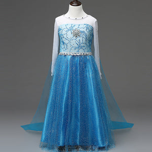 Princess Dress Inserted Beads Bright Silk Performance Dress