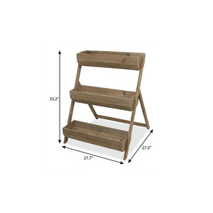 3 Tier Wooden Shelves Storage Plant Stand