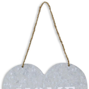 Home Gray Galvanized Cut Out Metal Wall Decor