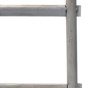 59" X 18" White Wood Hanging Dimensional Sculpture