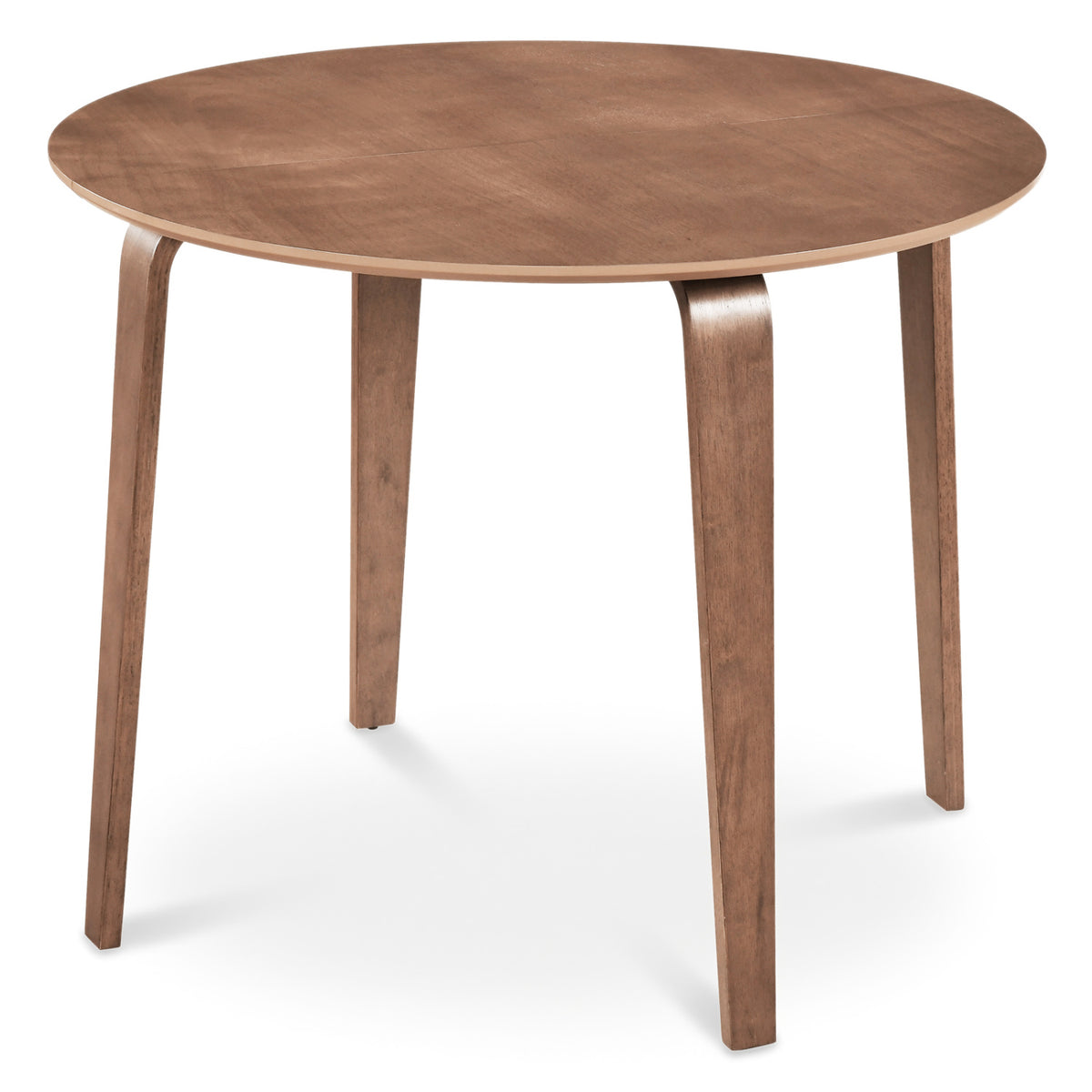 37.5" Round Dining Table with Rubber Wood Legs for Small Space-Walnut