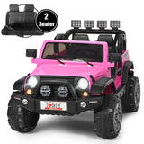 12V 2-Seater Ride on Car Truck with Remote Control and Storage Room-White
