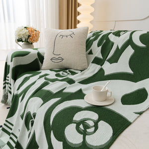 Chenille Sofa Cover Blanket, Couch Cover Blanket Throws for Couches Living Room Furniture Throw Covers