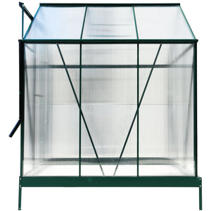Polycarbonate Greenhouse, Heavy Duty Outdoor Aluminum Walk-In Green House Kit With Rain Gutter, Vent And Door For Backyard Garden by Couch.com
