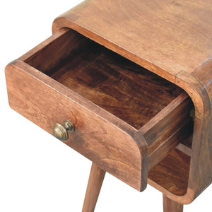 Mini California Curved Nightstand Wth Lower Slot by Couch.com