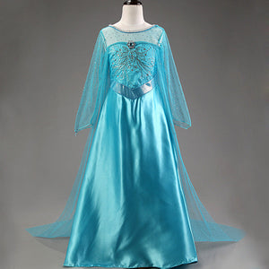 Princess Dress Inserted Beads Bright Silk Performance Dress