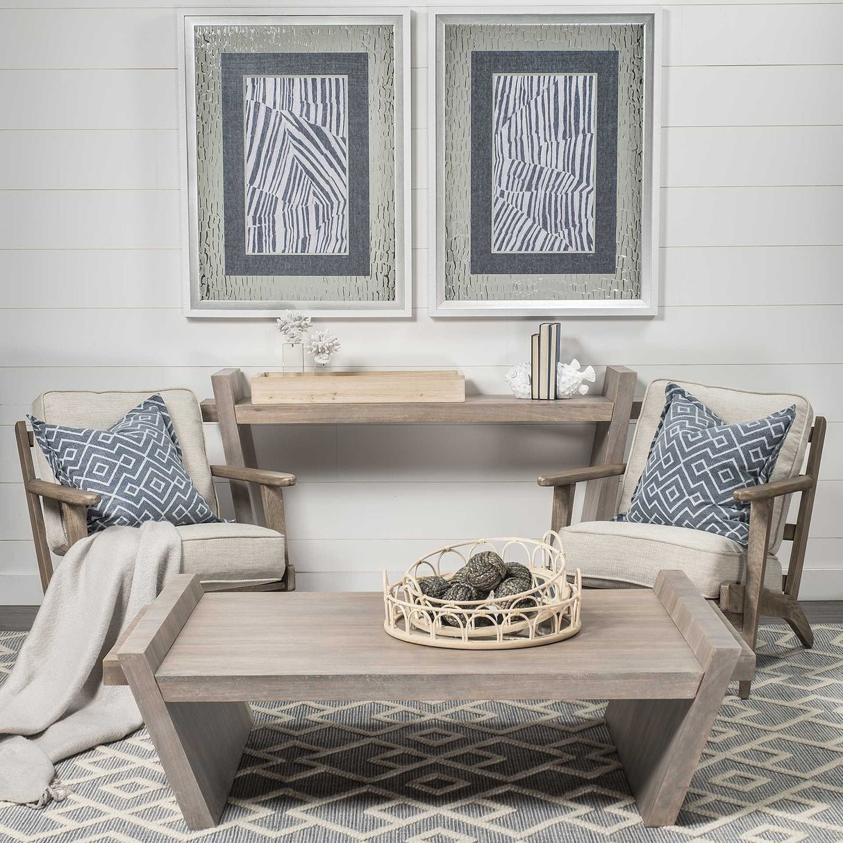 60" Brown Solid Wood Slanted Base Console Table