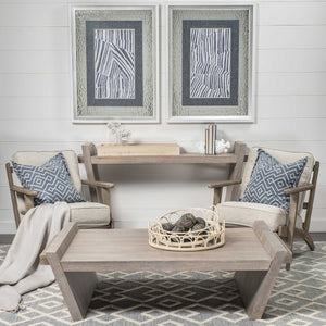 60" Brown Solid Wood Slanted Base Console Table