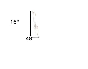 48" White Distressed Solid Wood Four Step Ladder Shelf