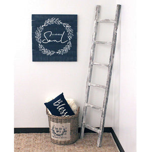 72" X 16" White Wood Hanging Dimensional Sculpture