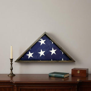 26" X 14" Gray Wood Triangle Hanging Dimensional Sculpture