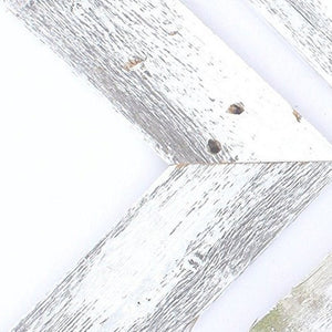 Set of Three White Distressed Wood Hanging Arrow Dimensional Sculptures