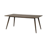 72" Dark Brown Solid Wood Dining Table