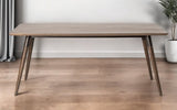 72" Dark Brown Solid Wood Dining Table