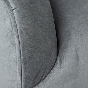 29" Gray and Copper Velvet Lounge Chair