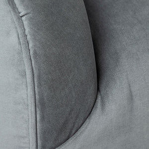29" Gray and Copper Velvet Lounge Chair